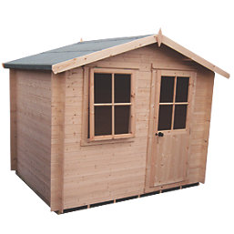 Shire Avesbury 8' x 8' (Nominal) Apex Timber Log Cabin