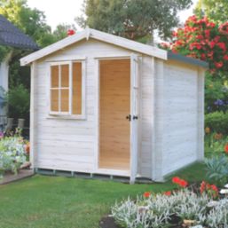 Shire Avesbury 8' x 8' (Nominal) Apex Timber Log Cabin