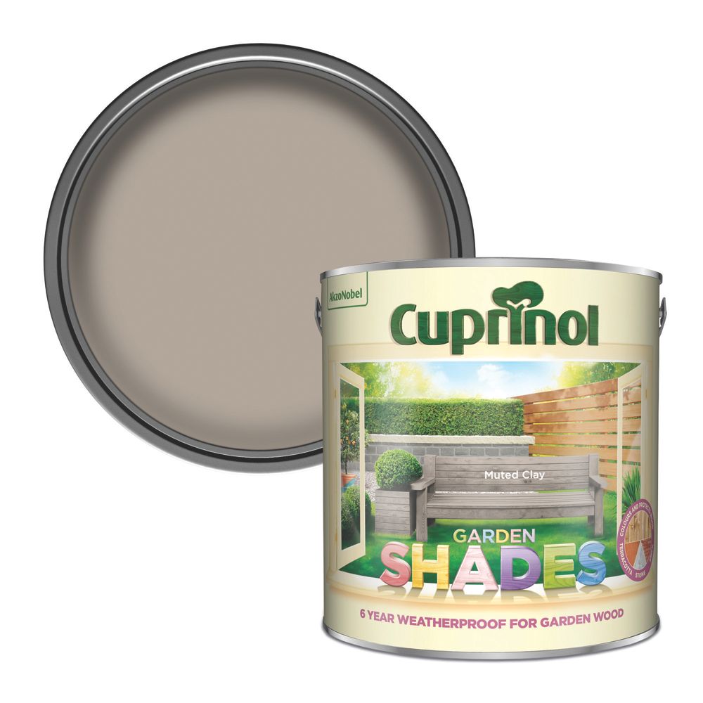 Cuprinol Garden Shades Exterior Wood Paint Matt Muted Clay 2 5ltr Exterior Wood Paint Screwfix Com