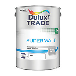 Dulux Trade  Matt White Emulsion Paint 5Ltr