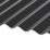 Radmat Building Materials Eco 76/18 Corrugated PVC Roof Sheet Black 3000mm x 1.2mm x 875mm 5 Pack