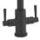 Highlife Bathrooms Don Twin Lever Sink Mixer Matt Black