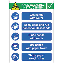 'Regular Hand Washing' Sign 420mm x 297mm 10 Pack