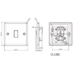 Knightsbridge  10AX 1-Gang Intermediate Switch Matt Black with Colour-Matched Inserts