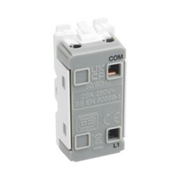 British General Nexus 800 Grid 20A 1-Way Grid Retractive Switch Module 'Press' White
