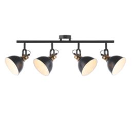 Quay Design Orion Bar 4-Light Spotlight Matt Black