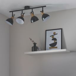 Quay Design Orion Bar 4-Light Spotlight Matt Black