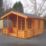 Shire Lydford 12' x 14' 6" (Nominal) Apex Timber Log Cabin with Assembly