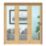 Green & Taylor  3-Door 1-Clear Light Unfinished Oak Wooden Shaker Internal Bi-Fold Door 2060mm x 1905mm