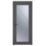 Crystal  Fully Glazed 1-Obscure Light Right-Handed Anthracite Grey uPVC Back Door 2090mm x 840mm