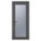 Crystal  Fully Glazed 1-Obscure Light Right-Handed Anthracite Grey uPVC Back Door 2090mm x 840mm