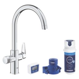 Grohe Blue Pure StartCurve  2-Way Deck Mounted Filtered Water Kitchen Tap Starter Set Chrome