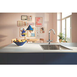 Grohe Blue Pure StartCurve  2-Way Deck-Mounted Filtered Water Kitchen Tap Starter Set Chrome