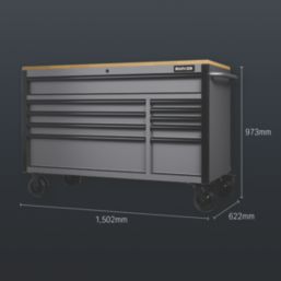 Bunker 10 Drawer  Roller Tool Cabinet 1502mm x 622mm x 973mm
