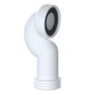 Viva  Rigid 90° Space Saving Swan Neck WC Pan Connector White 350mm