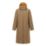 Regatta Elryse Womens Hooded Long Quilted Coat Bark Green(Wood Brown) - 0UK Size 12