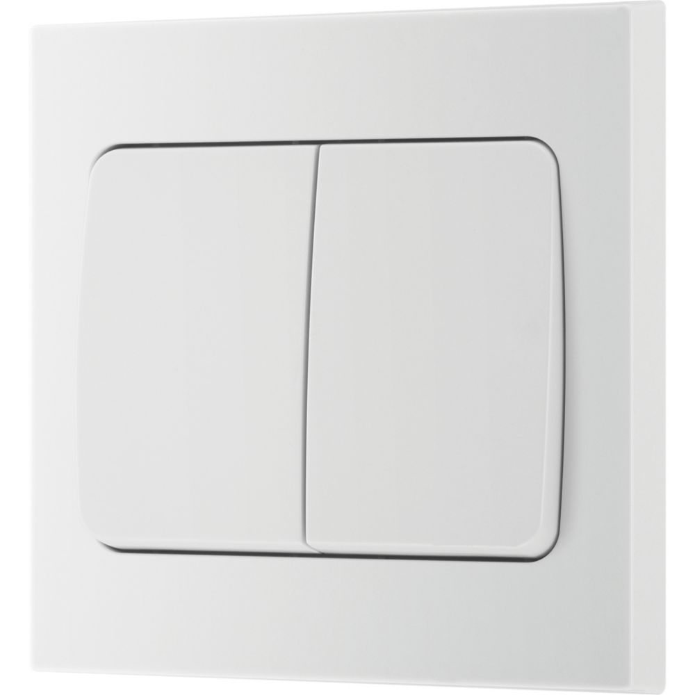 British General 900 Series 20A 16AX 2-Gang 2-Way Wide Rocker Switch  White