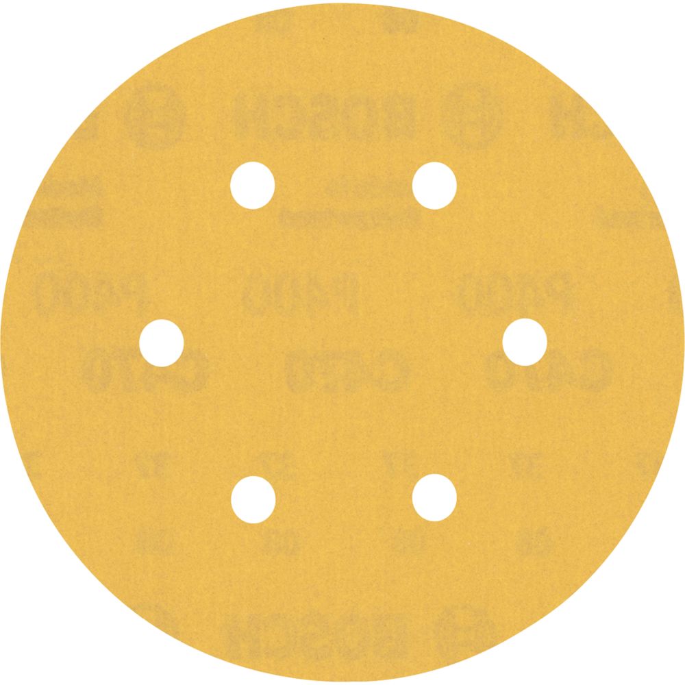 Bosch Expert C470 400 Grit 6Hole Punched Wood Sanding Discs 150mm 50 Pack Screwfix