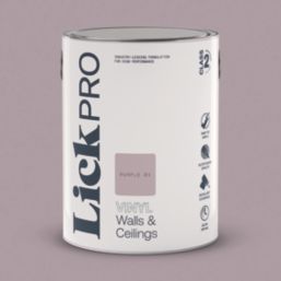 LickPro  5Ltr Purple 01 Vinyl Matt Emulsion  Paint