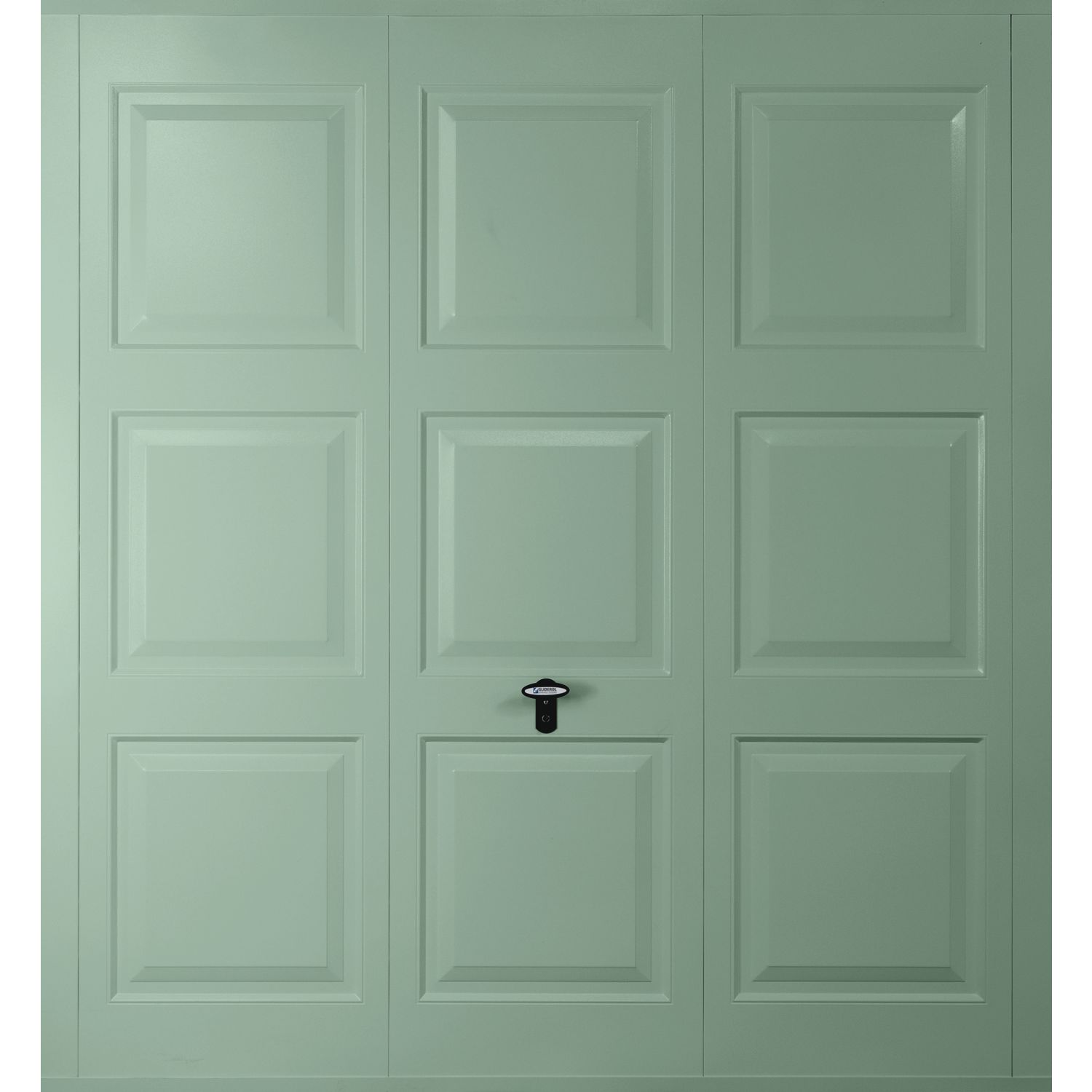 Gliderol Georgian 7' 6" x 7' Non-Insulated Frameless Steel Up & Over Garage Door Chartwell Green (484VP)