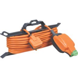 Masterplug 13A 1-Gang Unswitched  Weatherproof Extension Lead Orange 15m