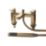 ETAL Lanza Brushed Brass 174mm Deck Mounted Dual Control Manual Shower Mixer Tap