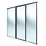 Spacepro Classic 3-Door Framed Sliding Wardrobe Doors Black Frame Mirror Panel 2216mm x 2260mm