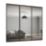 Spacepro Classic 3-Door Framed Sliding Wardrobe Doors Black Frame Mirror Panel 2216mm x 2260mm