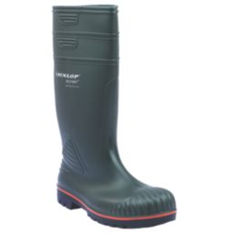 Dunlop Acifort Size 8  Green Steel Toe Cap Safety Wellies