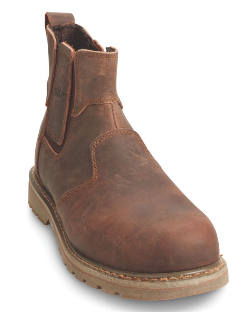 Site Mudguard Size 14 Brown Steel Toe Cap Safety Dealer Boots