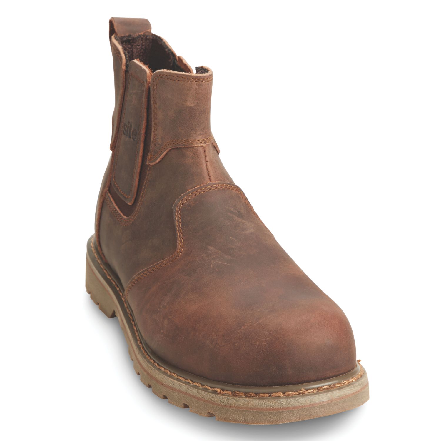 Site Mudguard Size 14 Brown Steel Toe Cap Safety Dealer Boots (485AF)