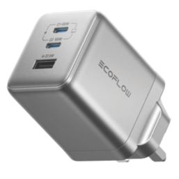 Ecoflow 3-Outlet Type A & C Plug-In Rapid GaN Wall AC Charger 5A