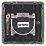 Schneider Electric Lisse Deco 1-Gang Triplex Multimedia Socket Satin Brass with Black Inserts