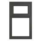 Crystal  Top Opening Clear Triple-Glazed Casement Anthracite on White uPVC Window 610mm x 965mm