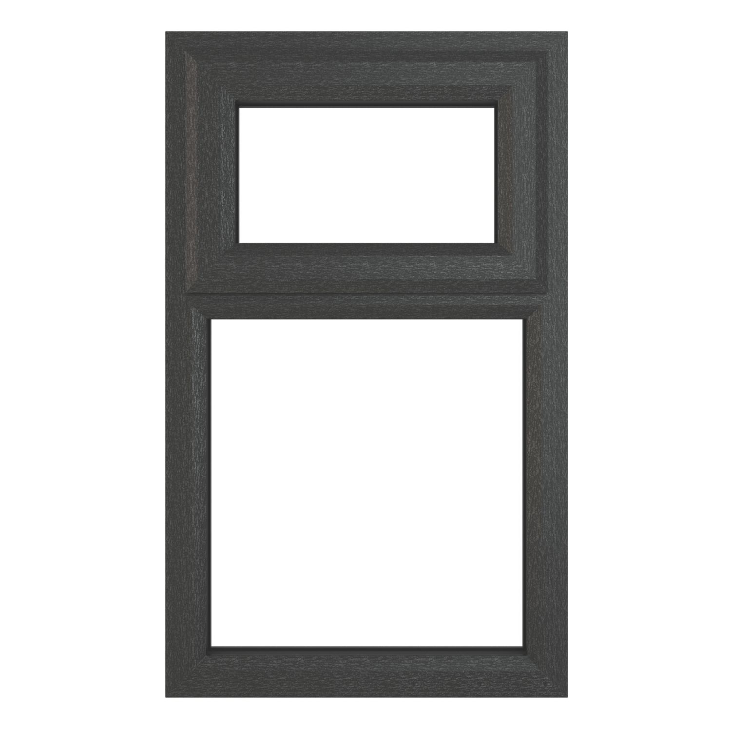Crystal Top Opening Clear Triple-Glazed Casement Anthracite on White uPVC Window 610mm x 965mm (485JM)