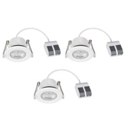 Refurb LAP Myko  Fixed  Fire Rated LED Smart Downlights Matt White 4.7W 520lm 3 Pack