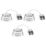 Refurb LAP Myko  Fixed  Fire Rated LED Smart Downlights Matt White 4.7W 520lm 3 Pack