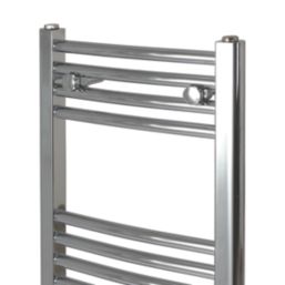 Flomasta 1200mm x 400mm 1058BTU Chrome Curved  Towel Radiator