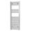 Flomasta 1200mm x 400mm 1058BTU Chrome Curved  Towel Radiator