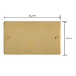 Varilight  2-Gang Blanking Plate Polished Brass