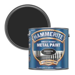 Hammerite 2.5Ltr Black Smooth Anti Corrosive Metal Paint