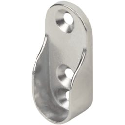 Smith & Locke Oval Rail End Brackets Polished Chrome 30mm 2 Pack