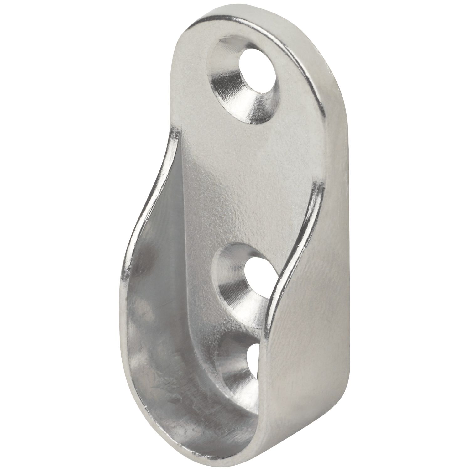 Smith & Locke Oval End Brackets Polished Chrome 30mm 2 Pack (4865V)