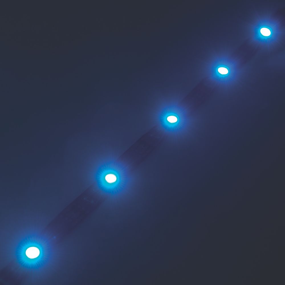 Blue Interior Car LED Strip Lights DIY 3M Clip Edge Design