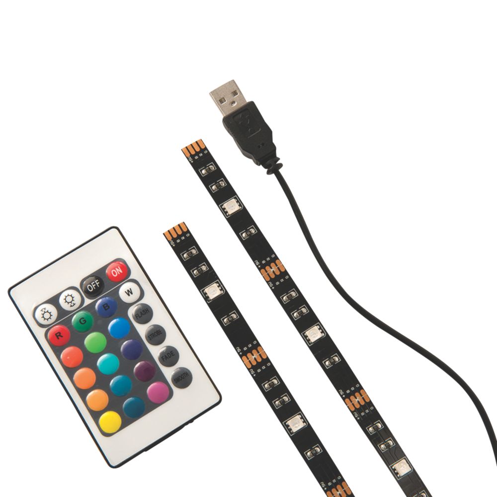 koelkast maagd Inleg Luceco 0.5m LED USB Tape Lights 2.5W 2 Pack - Screwfix