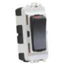 Knightsbridge  20AX Grid DP Control Switch Matt Black with LED