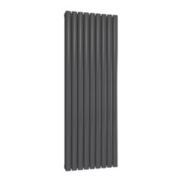 Reina Elips Double 1600mm x 540mm 5018BTU Anthracite Vertical Designer Radiator