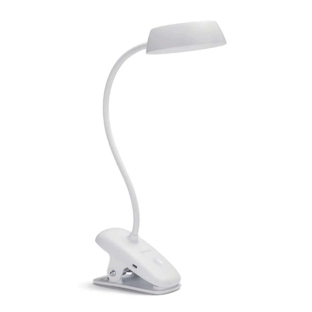 Philips DSK201 Rechargeable LED Clipon Table Lamp White 3W 175lm