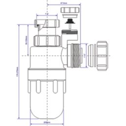 McAlpine A10AV Bottle Trap White 32mm