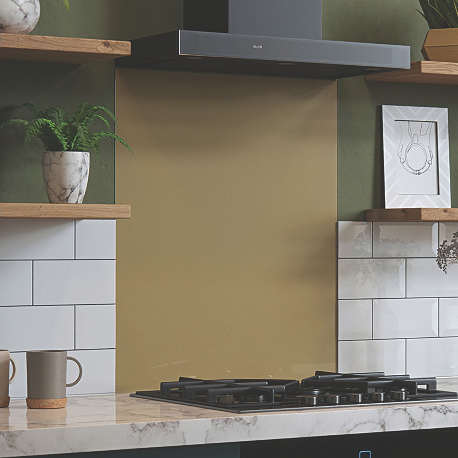 House Beautiful Champagne Kitchen Splashback 900mm x 750mm x 6mm (486JM)